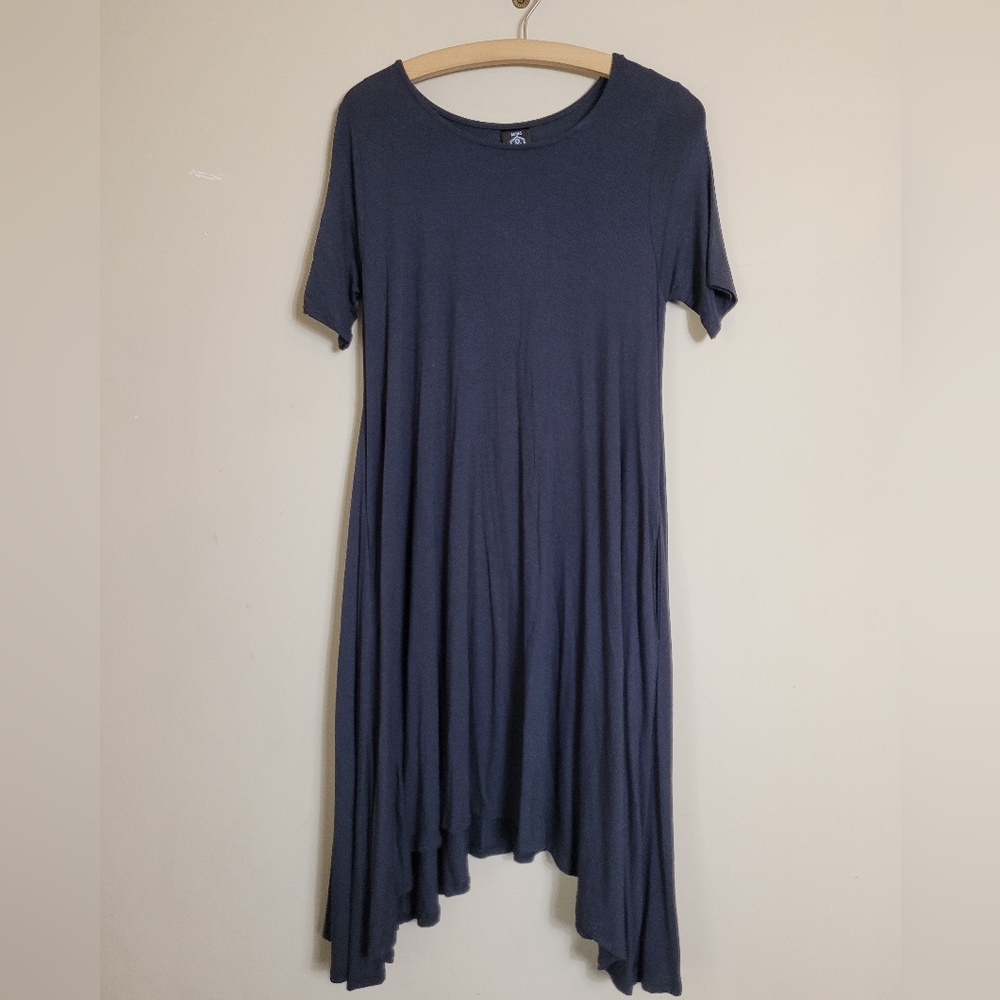 Anthropologie Scoop Neck Knee Length Agnes & Dora Black Dress XS